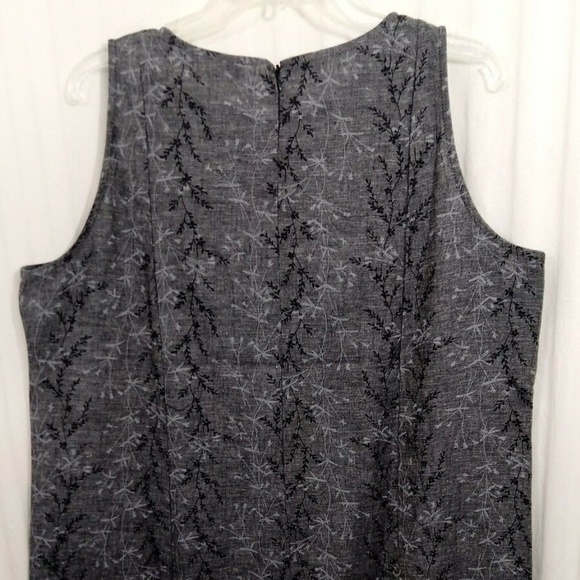 Breastfeeding Nursing Dress Gray Black Vine Size L - Picture 4 of 6